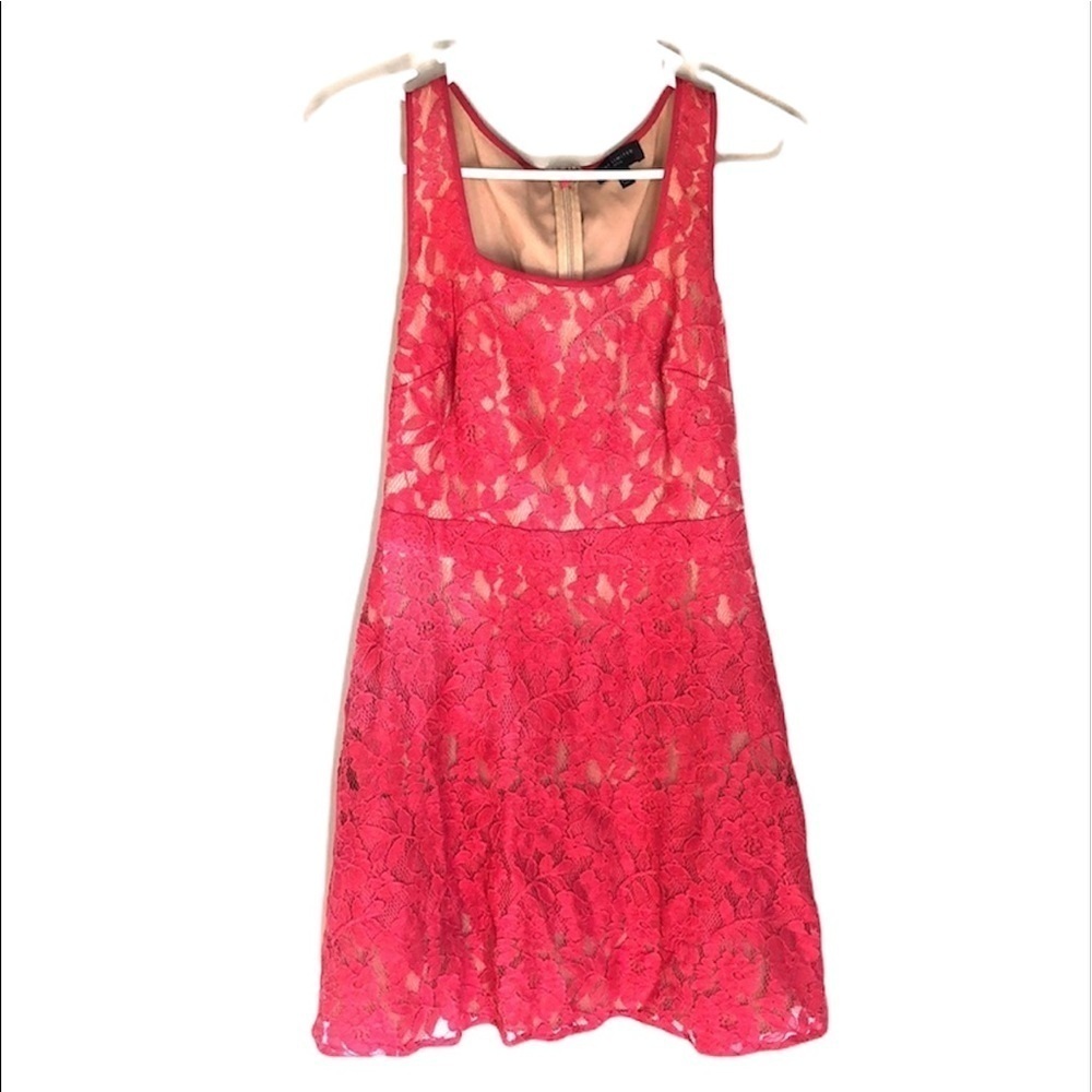 2/$30 The Limited - Pink Lace Mini Dress Petite 2P Sleeveless Party Dress